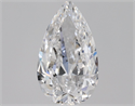 Natural Diamond 0.70 Carats, Pear with  Cut, D Color, VVS1 Clarity and Certified by GIA