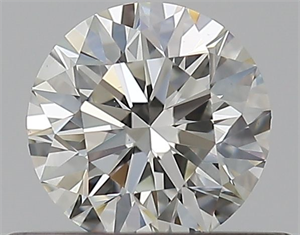 Picture of Natural Diamond 0.40 Carats, Round with Excellent Cut, I Color, VS2 Clarity and Certified by GIA