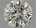 Natural Diamond 0.56 Carats, Round with Excellent Cut, I Color, I1 Clarity and Certified by IGI