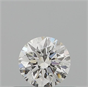 Natural Diamond 0.42 Carats, Round with Excellent Cut, H Color, SI1 Clarity and Certified by GIA