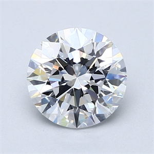 Picture of Natural Diamond 1.41 Carats, Round with Excellent Cut, D Color, IF Clarity and Certified by GIA