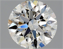 Natural Diamond 1.70 Carats, Round with Excellent Cut, H Color, VVS1 Clarity and Certified by GIA