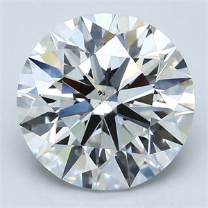 Picture of Natural Diamond 3.01 Carats, Round with Excellent Cut, G Color, SI1 Clarity and Certified by GIA