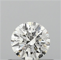 Natural Diamond 0.42 Carats, Round with Excellent Cut, G Color, VVS2 Clarity and Certified by IGI