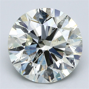 Picture of Natural Diamond 4.01 Carats, Round with Excellent Cut, K Color, SI2 Clarity and Certified by GIA