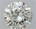 Natural Diamond 3.00 Carats, Round with Excellent Cut, K Color, SI2 Clarity and Certified by IGI