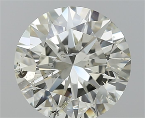 Picture of Natural Diamond 3.00 Carats, Round with Excellent Cut, K Color, SI2 Clarity and Certified by IGI