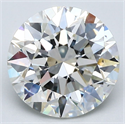 Natural Diamond 2.50 Carats, Round with Excellent Cut, J Color, SI1 Clarity and Certified by GIA