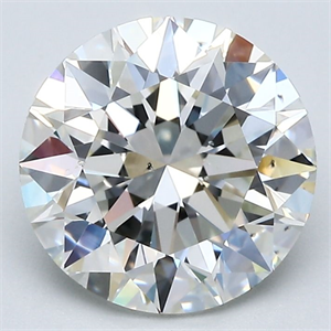 Picture of Natural Diamond 2.50 Carats, Round with Excellent Cut, J Color, SI1 Clarity and Certified by GIA