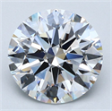 Natural Diamond 3.01 Carats, Round with Excellent Cut, D Color, VS2 Clarity and Certified by GIA