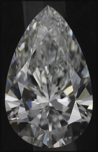 Picture of Natural Diamond 0.62 Carats, Pear with  Cut, D Color, VS2 Clarity and Certified by GIA