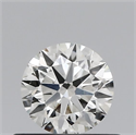 Natural Diamond 0.51 Carats, Round with Excellent Cut, H Color, SI1 Clarity and Certified by IGI