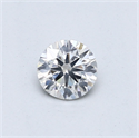 Natural Diamond 0.41 Carats, Round with Very Good Cut, G Color, I1 Clarity and Certified by GIA