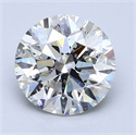 Natural Diamond 2.50 Carats, Round with Excellent Cut, J Color, SI2 Clarity and Certified by GIA