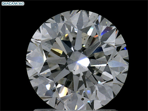 Picture of Natural Diamond 1.70 Carats, Round with Very Good Cut, F Color, SI1 Clarity and Certified by GIA