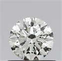 Natural Diamond 0.60 Carats, Round with Excellent Cut, J Color, VVS2 Clarity and Certified by IGI