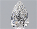 Natural Diamond 0.70 Carats, Pear with  Cut, D Color, VS2 Clarity and Certified by GIA