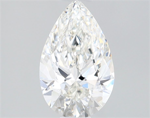 Picture of Natural Diamond 0.72 Carats, Pear with  Cut, H Color, IF Clarity and Certified by GIA