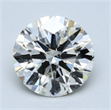 Natural Diamond 2.13 Carats, Round with Excellent Cut, J Color, SI2 Clarity and Certified by IGI