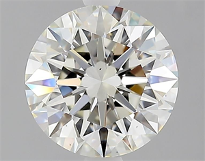 Picture of Natural Diamond 2.03 Carats, Round with Excellent Cut, K Color, VS2 Clarity and Certified by GIA