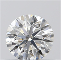 Natural Diamond 0.43 Carats, Round with Excellent Cut, G Color, SI2 Clarity and Certified by GIA