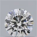 Natural Diamond 0.41 Carats, Round with Excellent Cut, H Color, VS1 Clarity and Certified by GIA