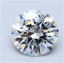 Natural Diamond 3.72 Carats, Round with Excellent Cut, F Color, VS2 Clarity and Certified by GIA