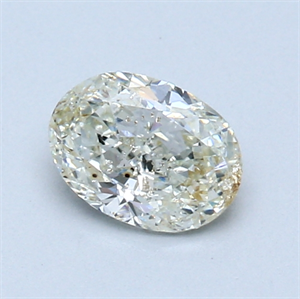 0.70 Carats, Oval Diamond with  Cut, H Color, SI1 Clarity and Certified by EGL