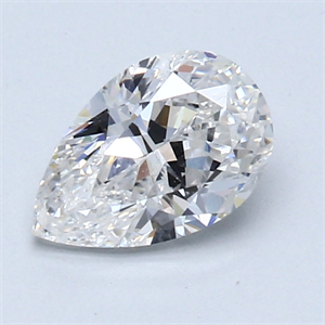 1.00 Carats, Pear Diamond with  Cut, D Color, SI1 Clarity and Certified by EGL