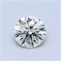 0.50 Carats, Round Diamond with Excellent Cut, I Color, VVS2 Clarity and Certified by EGL