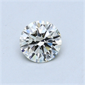 0.51 Carats, Round Diamond with Excellent Cut, H Color, VVS1 Clarity and Certified by EGL