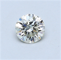 0.51 Carats, Round Diamond with Excellent Cut, H Color, VVS1 Clarity and Certified by EGL