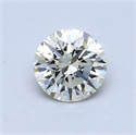 0.51 Carats, Round Diamond with Excellent Cut, I Color, VVS2 Clarity and Certified by EGL