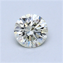 0.52 Carats, Round Diamond with Excellent Cut, I Color, VVS1 Clarity and Certified by EGL