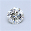 0.52 Carats, Round Diamond with Excellent Cut, H Color, VVS1 Clarity and Certified by EGL