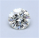 0.58 Carats, Round Diamond with Excellent Cut, I Color, SI1 Clarity and Certified by EGL