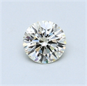 0.53 Carats, Round Diamond with Excellent Cut, M Color, VS1 Clarity and Certified by GIA