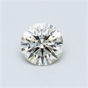 0.52 Carats, Round Diamond with Excellent Cut, M Color, VVS2 Clarity and Certified by GIA