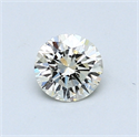 0.52 Carats, Round Diamond with Excellent Cut, L Color, VS2 Clarity and Certified by GIA
