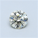 0.51 Carats, Round Diamond with Excellent Cut, M Color, I1 Clarity and Certified by GIA