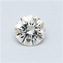 0.51 Carats, Round Diamond with Excellent Cut, L Color, VS2 Clarity and Certified by GIA