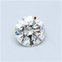 0.51 Carats, Round Diamond with Excellent Cut, L Color, VS1 Clarity and Certified by GIA