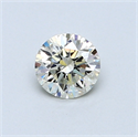 0.50 Carats, Round Diamond with Good Cut, L Color, VS1 Clarity and Certified by GIA