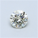 0.50 Carats, Round Diamond with Good Cut, L Color, VVS2 Clarity and Certified by GIA