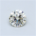 0.50 Carats, Round Diamond with Excellent Cut, M Color, VVS2 Clarity and Certified by GIA