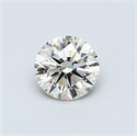 0.50 Carats, Round Diamond with Good Cut, K Color, VS2 Clarity and Certified by GIA