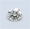 0.45 Carats, Round Diamond with Excellent Cut, L Color, VVS1 Clarity and Certified by GIA