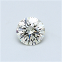 0.42 Carats, Round Diamond with Excellent Cut, L Color, VVS1 Clarity and Certified by GIA