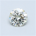 0.57 Carats, Round Diamond with Excellent Cut, M Color, SI2 Clarity and Certified by GIA