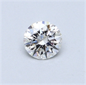0.41 Carats, Round Diamond with Excellent Cut, F Color, SI1 Clarity and Certified by GIA